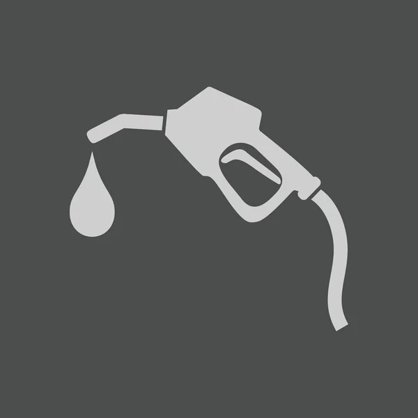 Señal Boquilla Bomba Gasolina Estilo Diseño Plano — Vector de stock