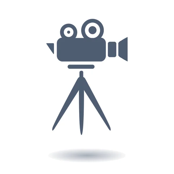 Cinema Camera Icoontje Platte Ontwerpstijl Vector Eps — Stockvector