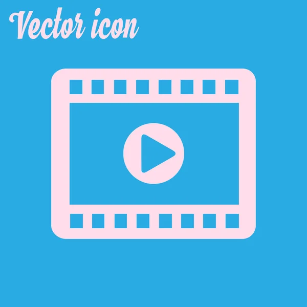 Videosymbol Flachen Design Stil Vektor Folge — Stockvektor