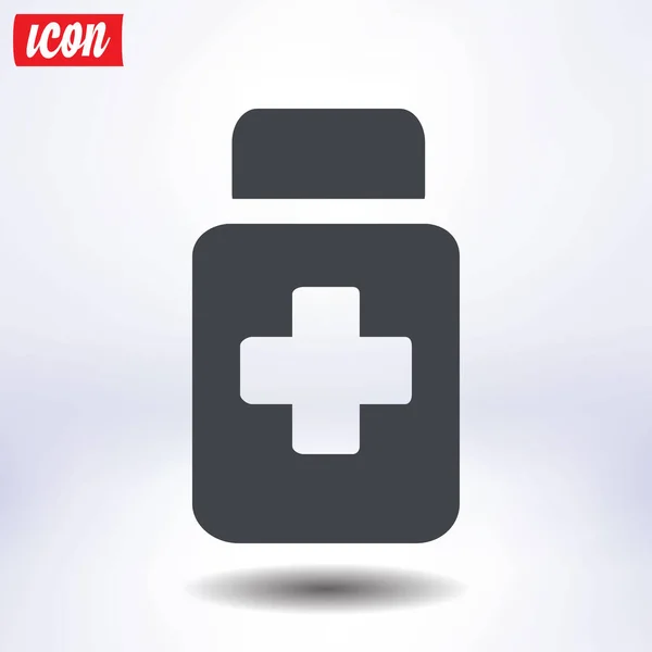 Drugs Sign Icon Pack Pills Flat Design Style Vector Eps — Stock Vector