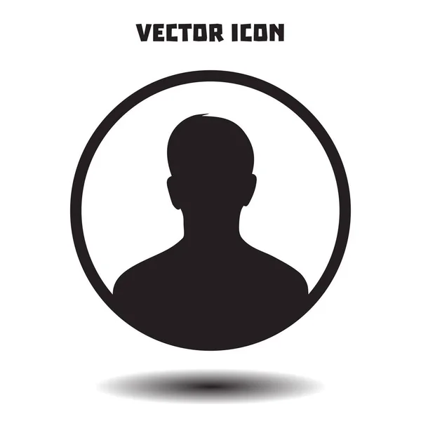Icono Signo Usuario Símbolo Persona Avatar Humano Estilo Plano Eps — Vector de stock