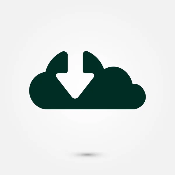 Herunterladen Vom Cloud Symbol Upload Taste Lastsymbol — Stockvektor