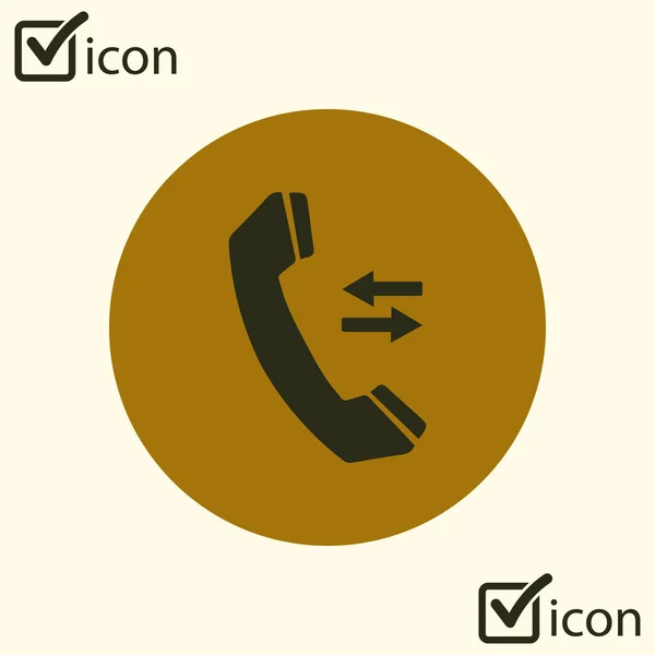 Telefonikonen Platt Designstil Feedback Symbolen — Stock vektor