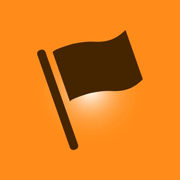 Flag Icon Location Marker Symbol Flat Design Style — Stock Vector