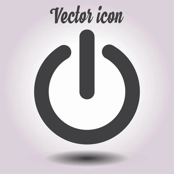 Icône Power Sign Style Design Plat — Image vectorielle