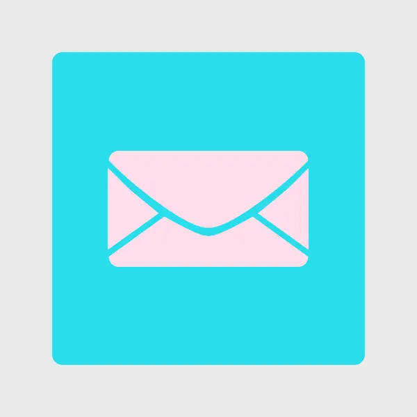 Icono Plano Letter Mail Icono — Archivo Imágenes Vectoriales
