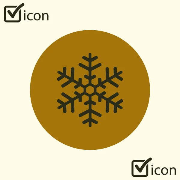 Εικονίδιο Νιφάδα Χιονιού Νέο Έτος Διακόσμηση Όλα Για Γιορτάσουν Την — Διανυσματικό Αρχείο