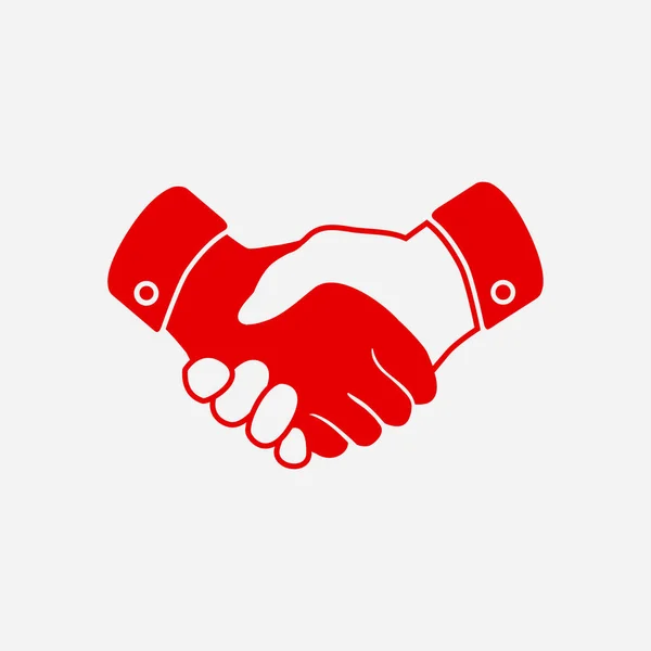 Handshake Sign Icon Successful Business Symbol Flat Design Style — Stock Vector
