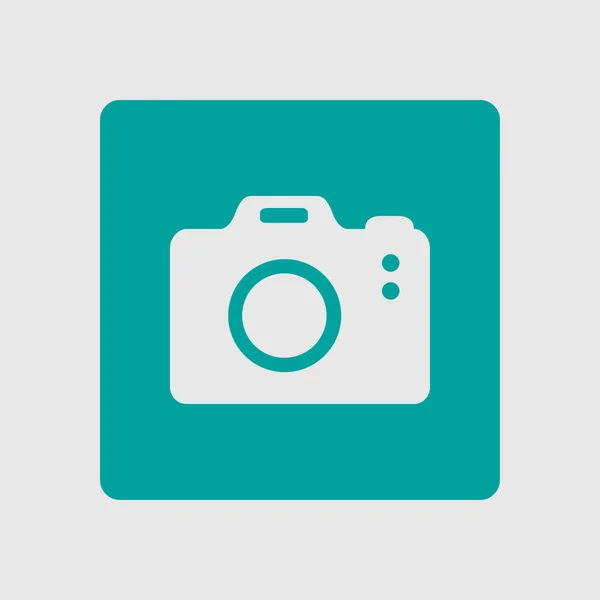 Fotocamera Simbol Dslr Camera Pictogram Digitale Camera Vlakke Ontwerpstijl — Stockvector