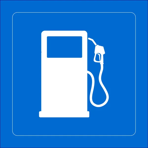 Buse Pompe Essence Sign Gas Icône Station Style Design Plat — Image vectorielle