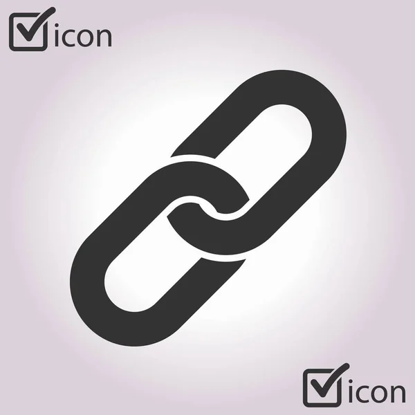 Enlace Único Icon Chain Link Simbol — Vector de stock