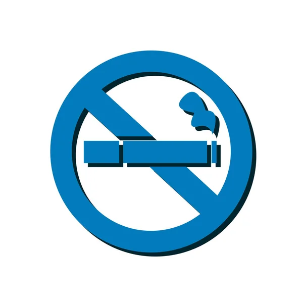 Smoke Icon Stop Smoking Symbol Vector Illustration Filter Tipped Cigarette — Stock Vector