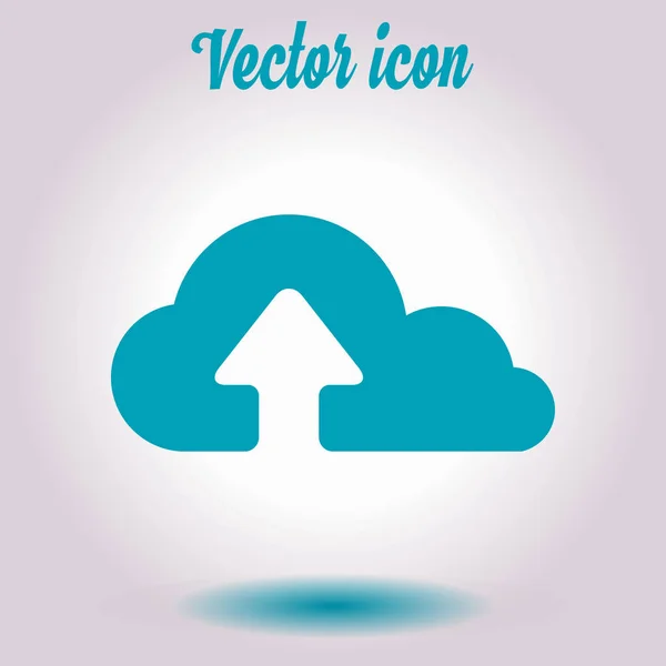 Hochladen Vom Cloud Symbol Upload Taste Flacher Designstil — Stockvektor