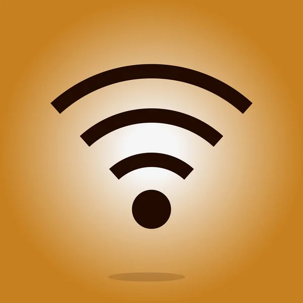 Símbolo Wifi Ícone Rede Sem Fio Vetorial Projeto Plano — Vetor de Stock