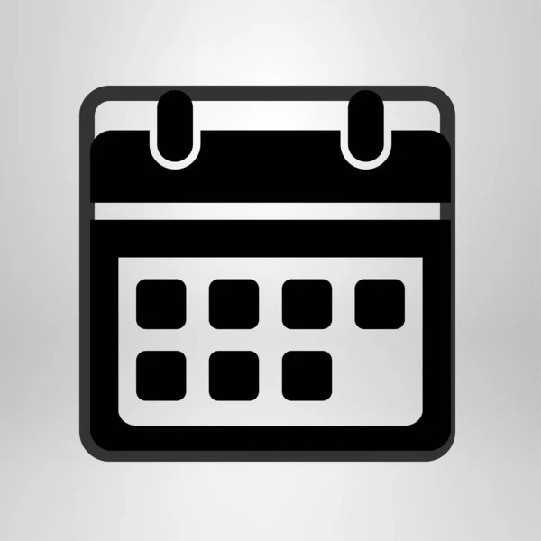 Ícone Calendário Vetorial Estilo Design Plano — Vetor de Stock