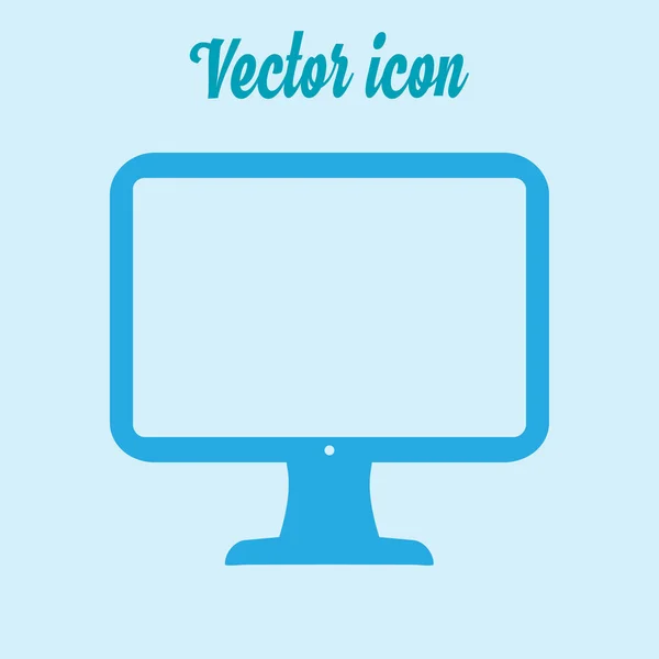 Computeranzeigesymbol Monitorsymbol Flacher Designstil — Stockvektor