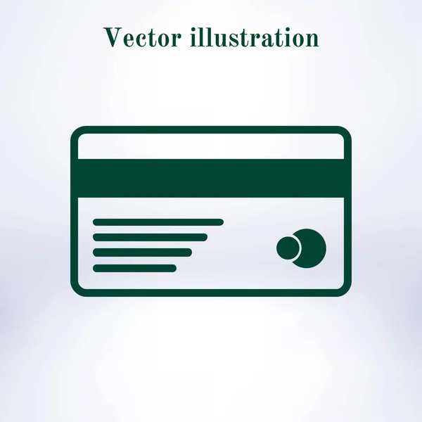 Vector Creditcard Pictogram Platte Ontwerpstijl Eps — Stockvector