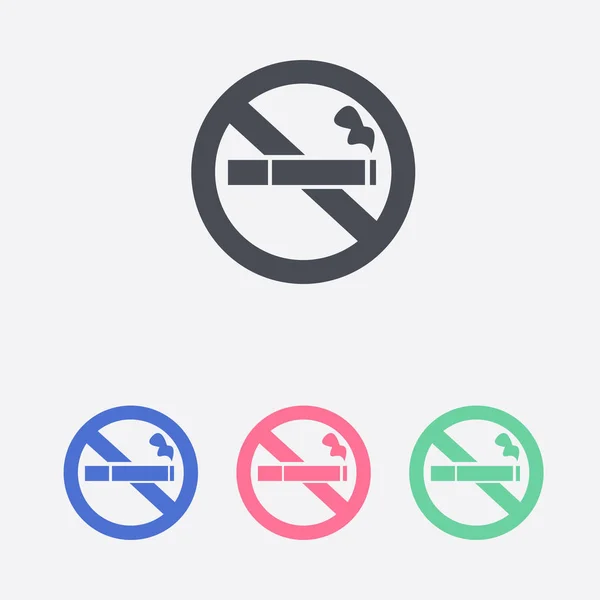 Pas Icône Fumée Arrêtez Fumer Symbole Illustration Vectorielle Cigarette Bout — Image vectorielle