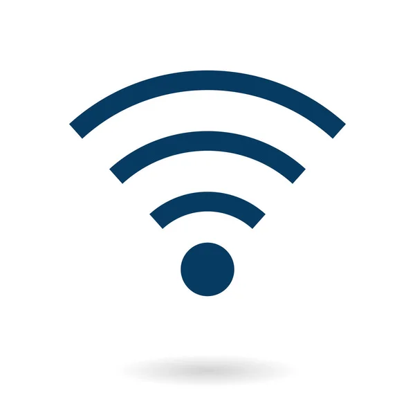 Wifi Symbol Pictograma Rețea Wireless Vector Design Plat — Vector de stoc