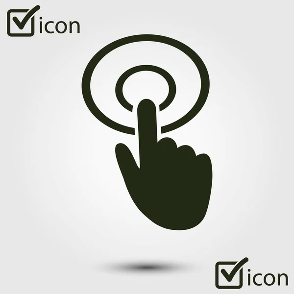 Icono Signo Del Cursor Mano Mano Símbolo Puntero Navegación Moderna — Vector de stock