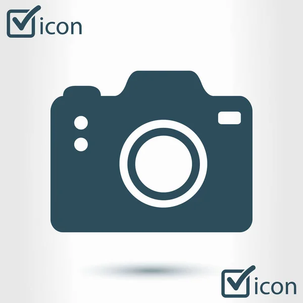 Foto Camera Symbool Pictogram Met Teken Voor Dslr Camera Digitale — Stockvector