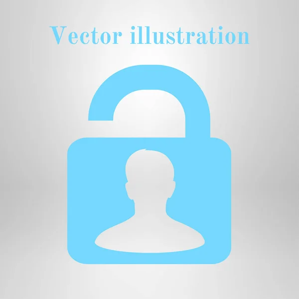 Icon Freischalten Flachen Design Stil Vektor Eps10 — Stockvektor