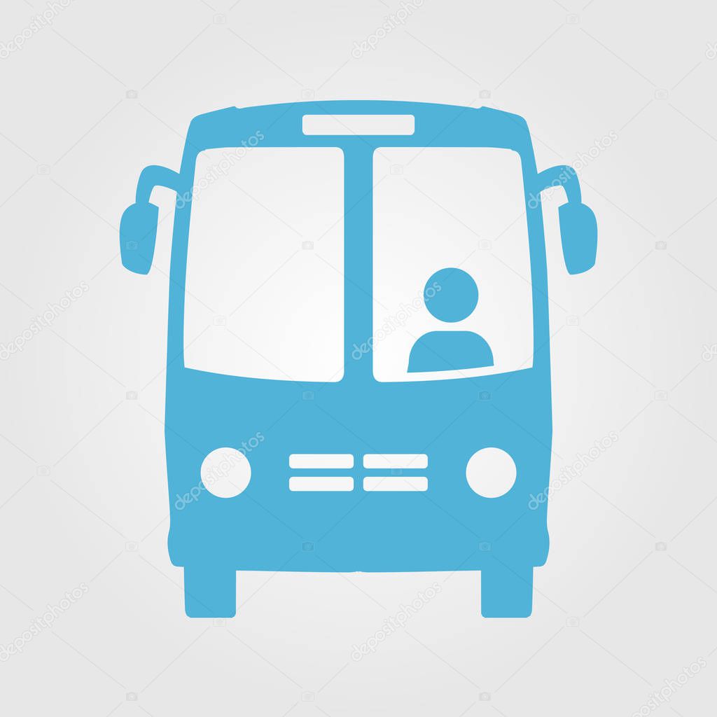 Bus icon. Schoolbus simbol.