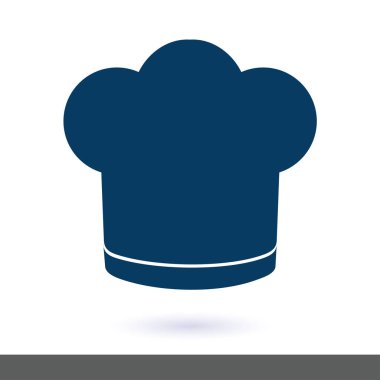 Chef şapka işareti simgesi. Şapka pişirme sembolü.