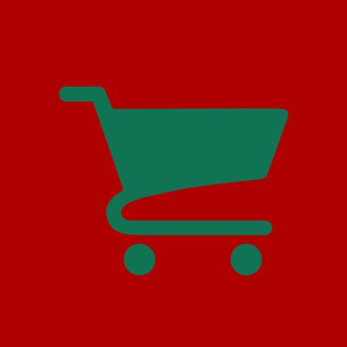 Grafik alışveriş düz simgesi. Bir ürünü Sepete Ekle.