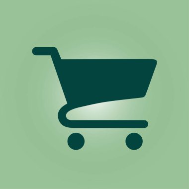 Grafik alışveriş düz simgesi. Bir ürünü Sepete Ekle.