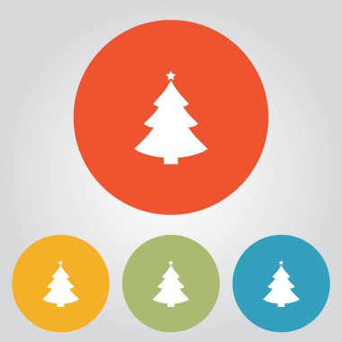 hristmas ağaç düz simgesi 