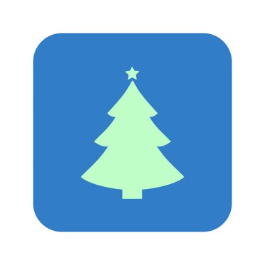 hristmas ağaç düz simgesi 