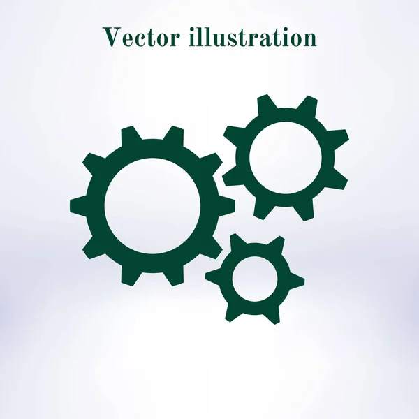 Ícone Engrenagens Estilo Plano — Vetor de Stock