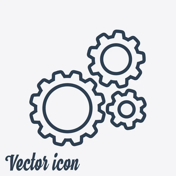 Icono Engranajes Estilo Plano — Vector de stock