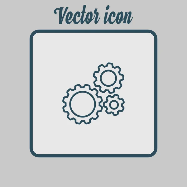 Icono Engranajes Estilo Plano — Vector de stock