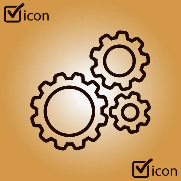 Icono Del Concepto Engranajes — Vector de stock