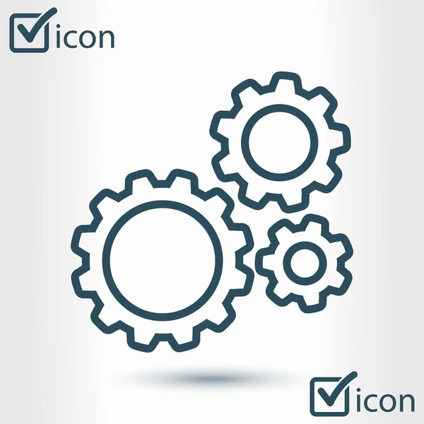 Icono Del Concepto Engranajes — Vector de stock