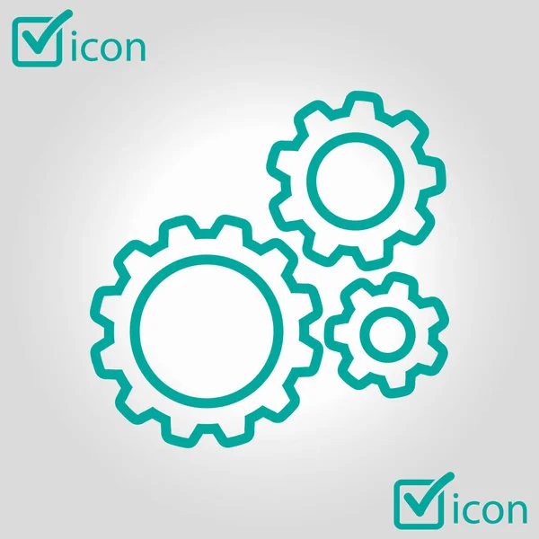 Icono Del Concepto Engranajes — Vector de stock