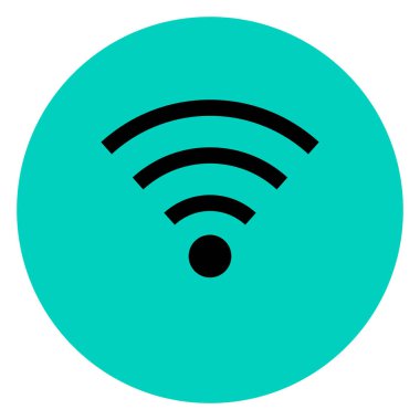 WiFi sembolü. Vektör kablosuz ağ kutsal kişilerin resmi. Düz tasarım stili.