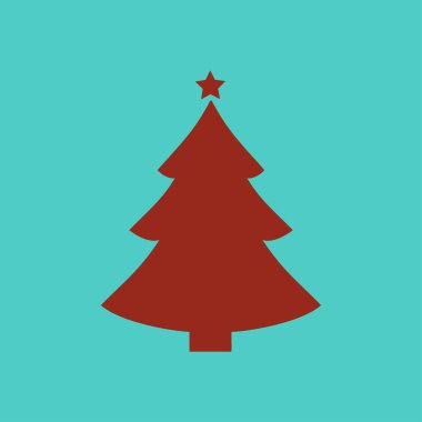 hristmas ağaç düz simgesi 