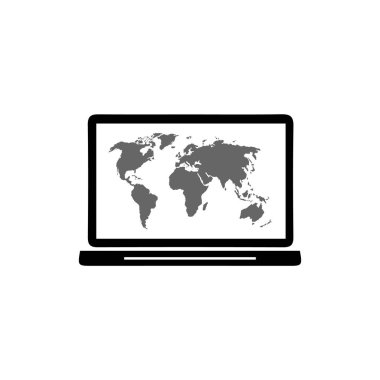 Dünya Haritası ile defter sembolü.