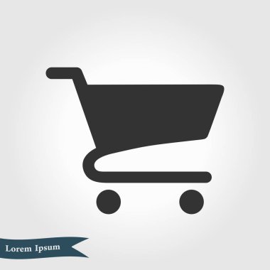 grafik alışveriş düz simgesi