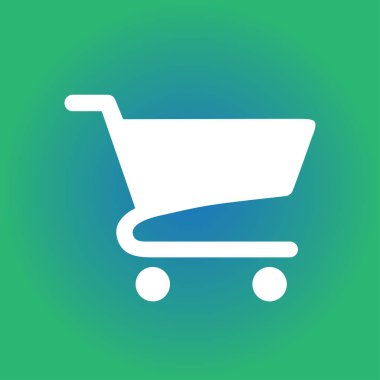 grafik alışveriş düz simgesi