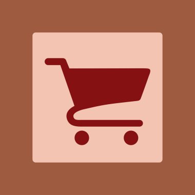 grafik alışveriş düz simgesi