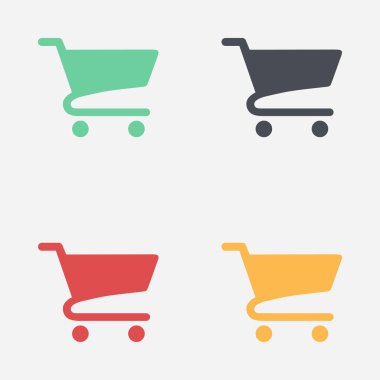 grafik alışveriş düz simgesi