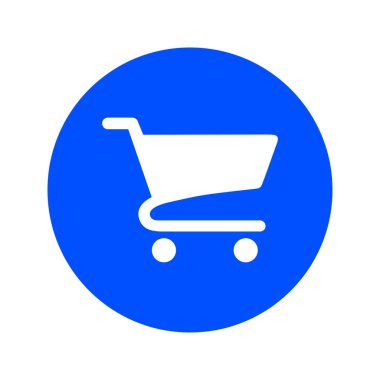 grafik alışveriş düz simgesi