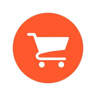 grafik alışveriş düz simgesi