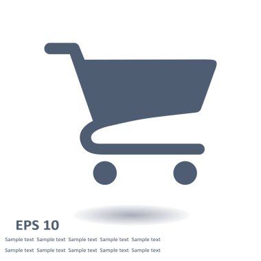 grafik alışveriş düz simgesi