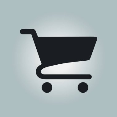 grafik alışveriş düz simgesi