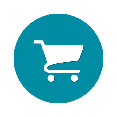 grafik alışveriş düz simgesi